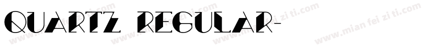 Quartz Regular字体转换